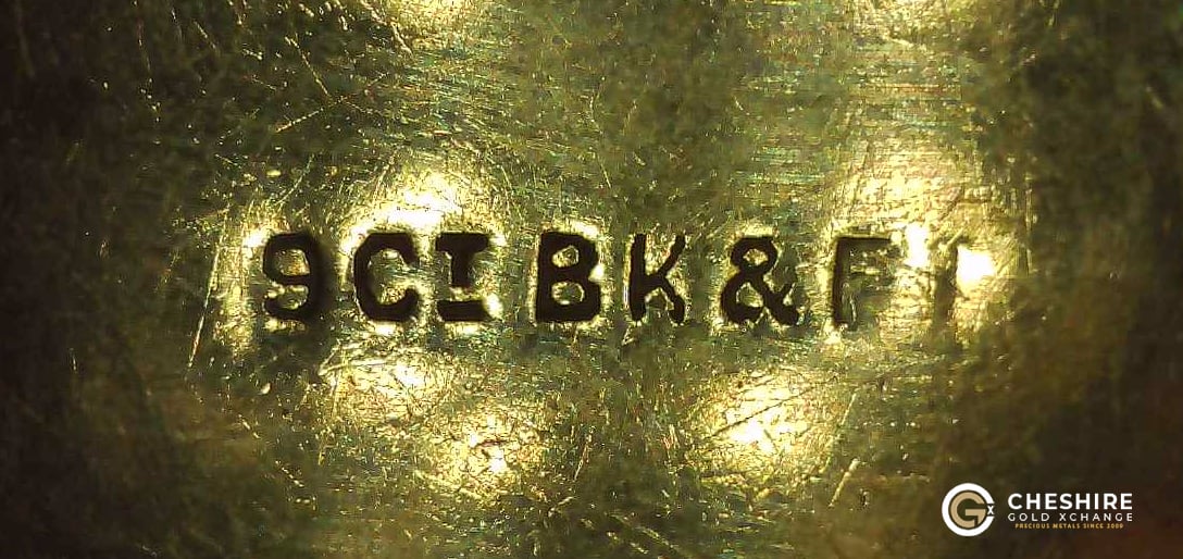 9ct gold bk & f hallmark