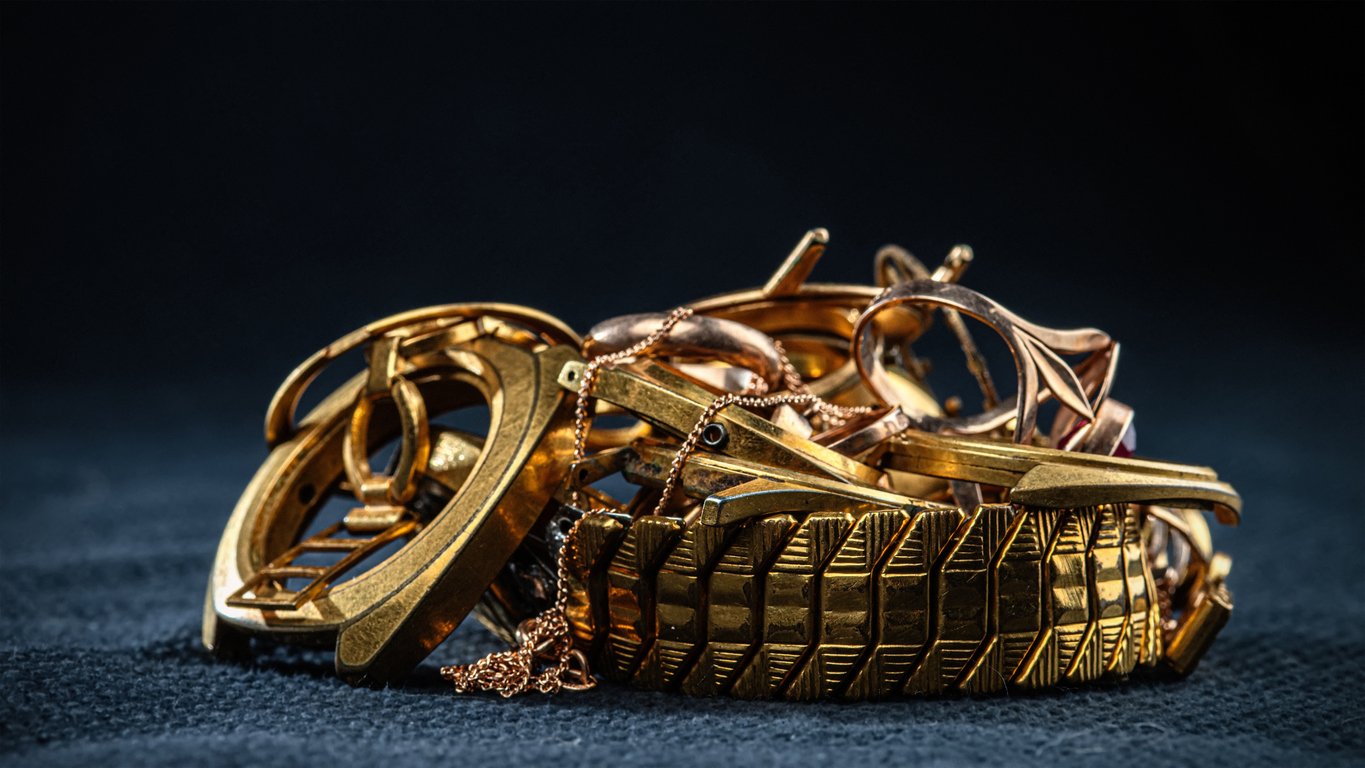 Pile of Gold Jewellery